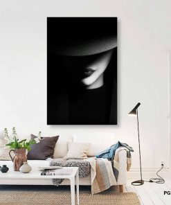 Tableau Portrait d&rsquo;Elizabeth Turner Beauty In Black 60×90 cm