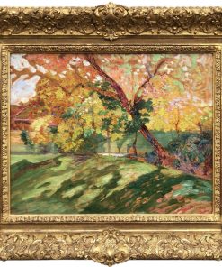CHARRETON Victor Ecole Française 20è Siècle Paysage ensoleillé Huile sur panneau Signée