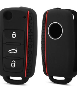 Etui clés de voiture en Silicone 3 boutons pour VW Golf 4 5 6 7 Bora Jetta POLO MK4 MK6 Bora Passat B5 B6 superbe scarabée Tiguan
