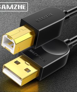 Câble d’impression SAMZHE USB2.0 USB 2.0 câble de Scanner de données de synchronisation mâle à mâle B pour imprimante HP Canon Epson