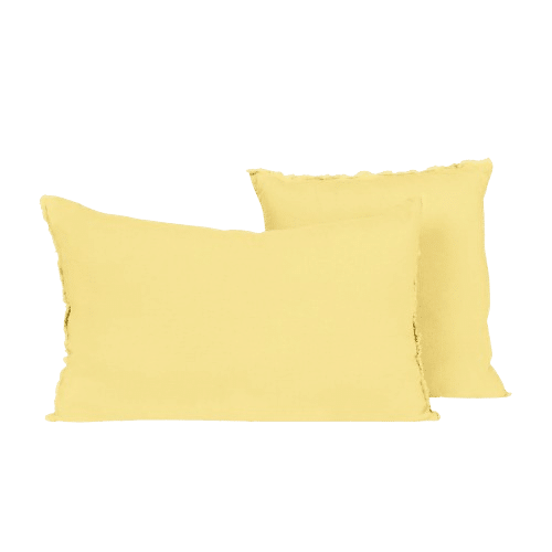 Housse de Coussin Lin et Coton Paille LIMY, Différentes Tailles | Haomy