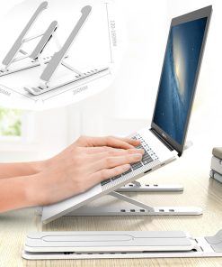 Support d’ordinateur Portable Support de Support pliable Support pour ordinateur Portable Macbook Pro Lapdesk Support d’ordinateur Portable Support de refroidissement Riser
