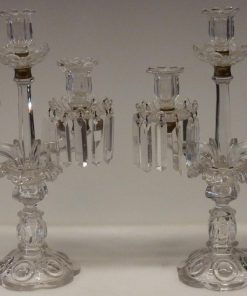 Paire de Chandeliers Baccarat Avec 2 Branches