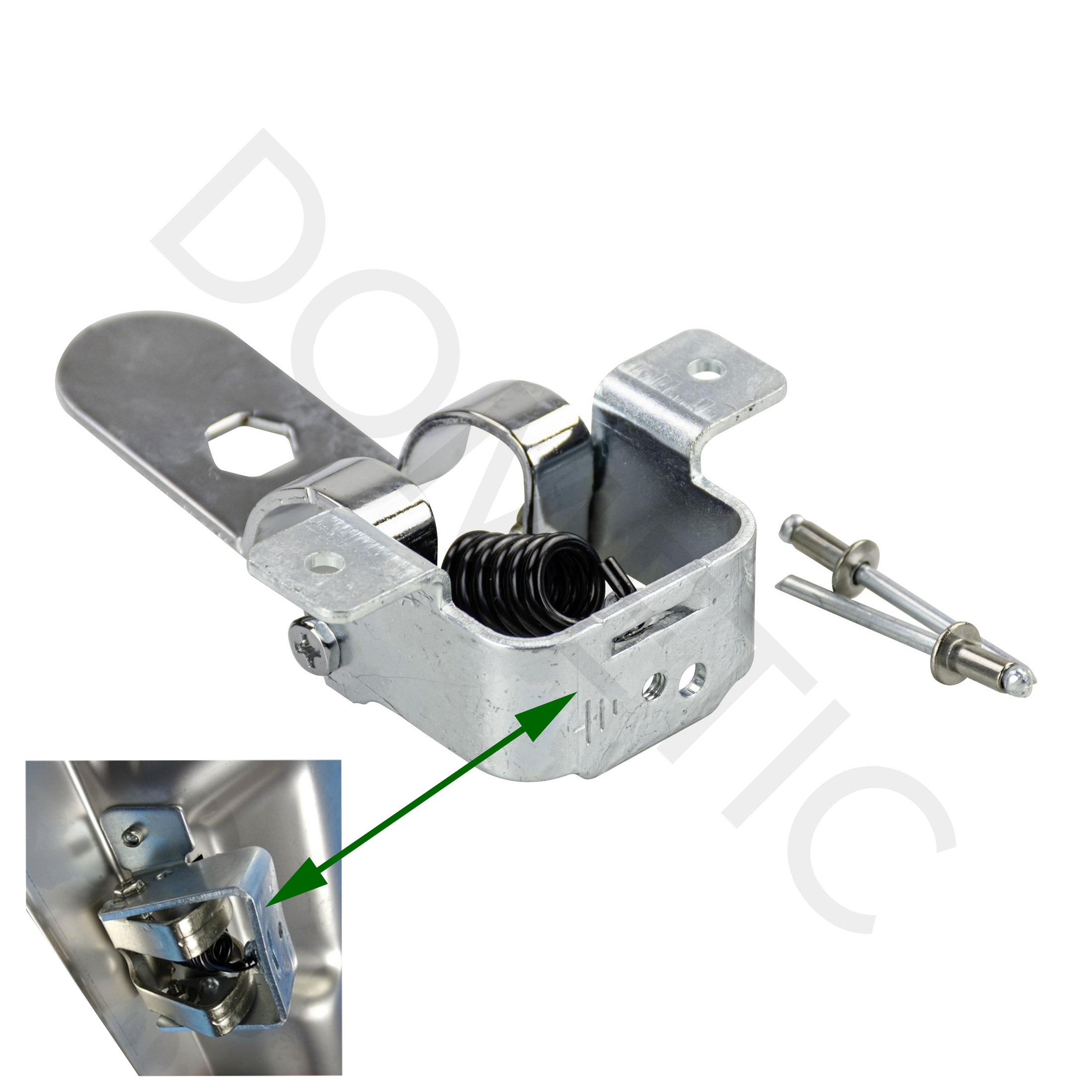 Dometic, charnière complète avec resort pour plaque en verre de réchauds, ou gaziniere Dometic MO9722, KSK2007R, CE99-ZF, HBG 3445, HBG 2335, CE99 B410, SNG 4133 – Image 3